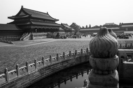 Inside of Forbidden City  B W のeditorial素材