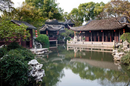 Scenery of Chinese garden in Suzhouのeditorial素材