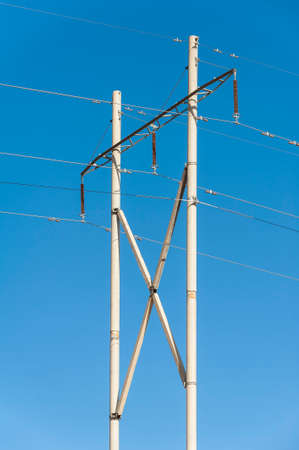 Electric pylon towerの写真素材