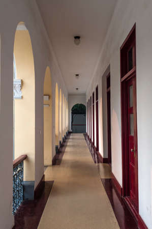 The corridor of the buildingのeditorial素材