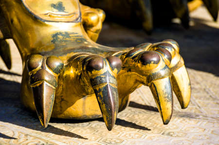 A bronze lionの写真素材