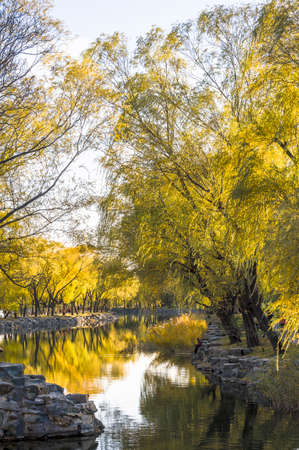 Autumn in Xidi of Summer palace, Beijingの写真素材