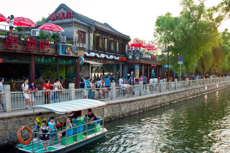 Shichahai   also called Houhai  located in the central of Beijingのeditorial素材