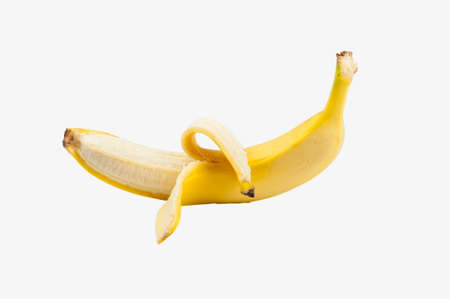 Banana isolated on white backgroundの写真素材
