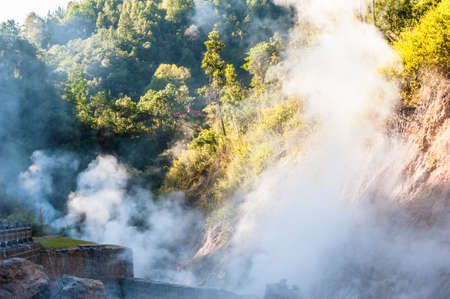 Hot spring park in Tengchong, Yunnan of Chinaの写真素材