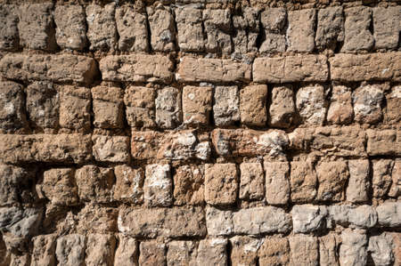 Earth brick wallの写真素材