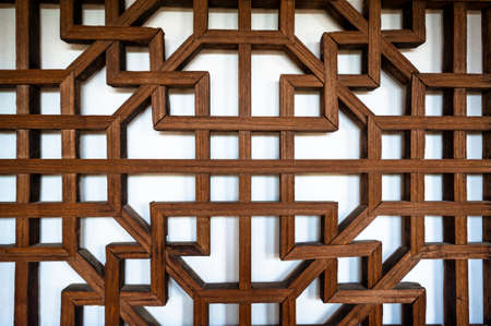 Chinese style window frameの写真素材