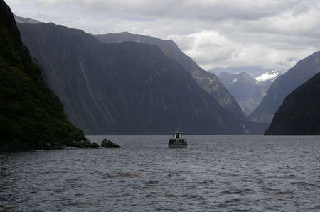 Scenery in Milford Sound, New zealandのeditorial素材
