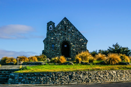 The small church at Tekapo lake, New Zealand