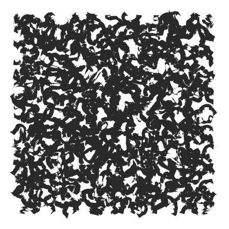 Artistic vector abstract square background from the ink spots and smears of black paint. Grunge textureのイラスト素材