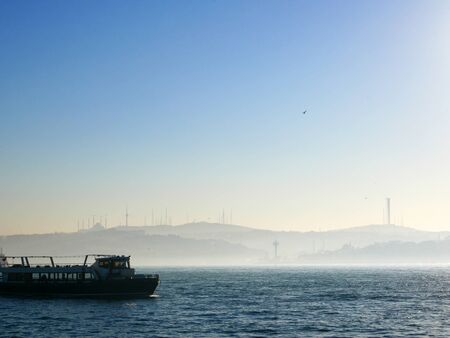 A cruise on Bosphorus Strait, Istanbul, Turkeyの写真素材