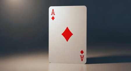 Ace of spades on a dark background. 3d rendering