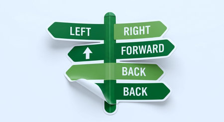 Street Sign the Direction Way to Right versus wrong - 3d Rendering