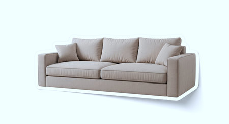 Sofa isolated on a white background. 3d rendering.