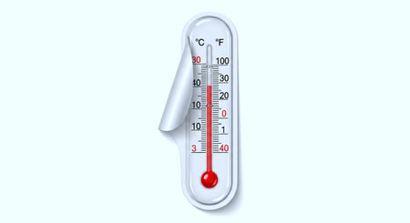 Thermometer on a light background. 3d rendering. Computer digital drawing.