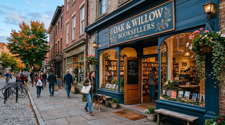 People walking and shopping in the old town of London, UK