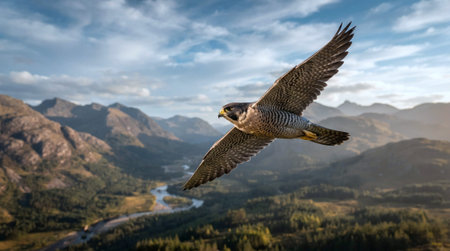 Peregrine Falcon (Falco peregrinus) in flight