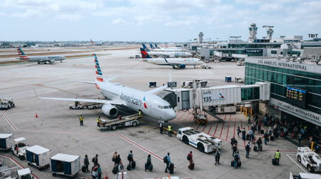 Passengers wait for boarding at Frankfurt international airport