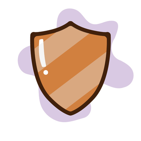 Vector mobile data cyber security icons shield lock protecting smartphone and exclamation points in flat style for poster, banner, logo, website.のイラスト素材