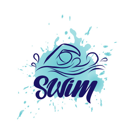 Triathlon hand drawn outline icons set for sport event or marathon or competition or triathlon team or club materials, check list, invitation, poster, banner, logo. Swim, bike, run icons and letteringのイラスト素材