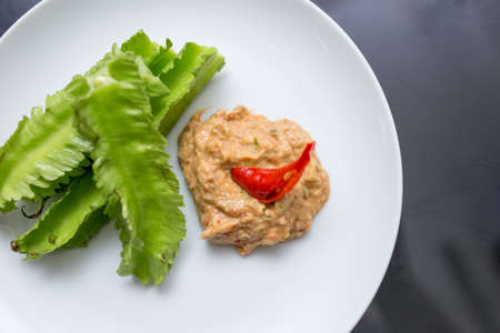 Malaysian cuisine called tempoyak served with ladyfingerの写真素材