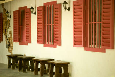 Corridor with vintage old fashion style designの写真素材