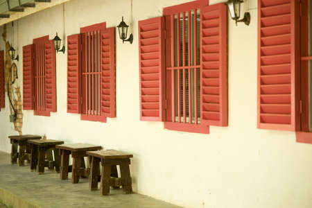 Corridor with vintage old fashion style designの写真素材