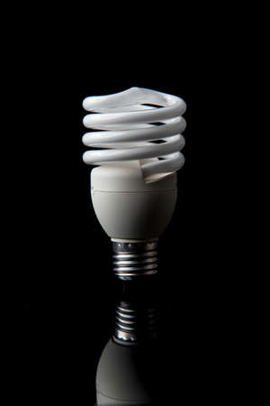 Led light bulb on dark isolated background, idea conceptualの写真素材