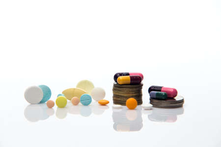 medicine and money, medical expenses conceptの写真素材