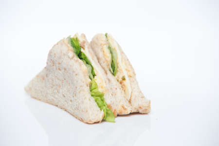 Sandwich on white isolated backgroundの写真素材