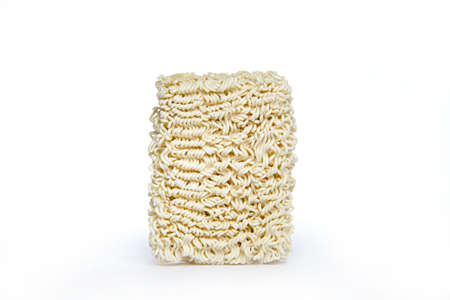 Instant noodle on white isolated backgroundの写真素材