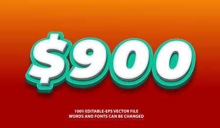 Dollar text effect and editable fontのイラスト素材