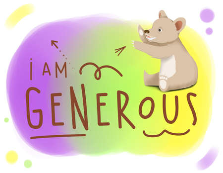 Handwrite Illustration - Kids inspirational wordの写真素材