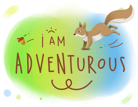 Handwrite Illustration - Kids inspirational wordの写真素材