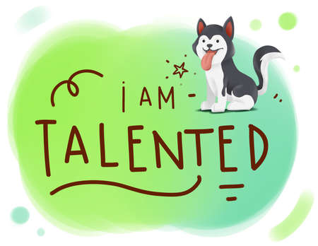 Handwrite Illustration - Kids inspirational wordの写真素材