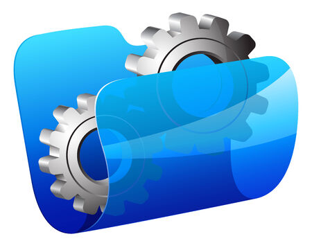 setting folder iconのイラスト素材