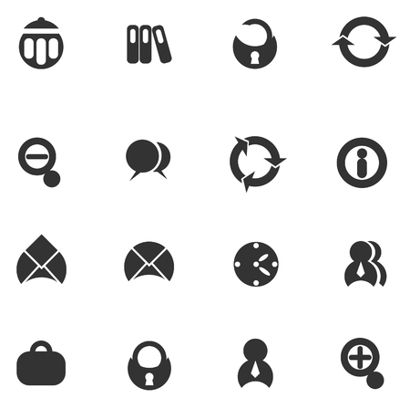 black office icons setのイラスト素材