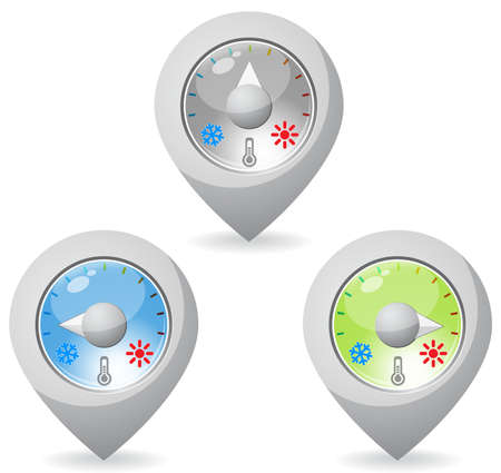 Temperature map pointerのイラスト素材