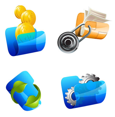 Folders iconsのイラスト素材