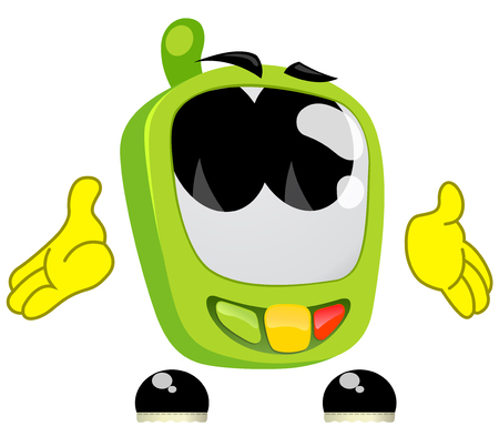 friendly smartphoneのイラスト素材