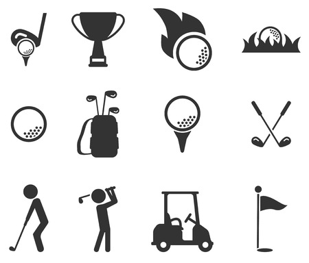 Golf simply iconsのイラスト素材
