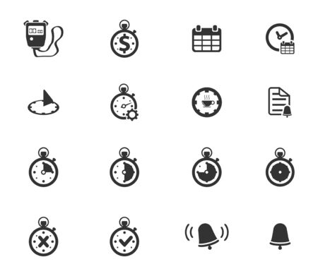 Clocks simply symbols for web iconsのイラスト素材