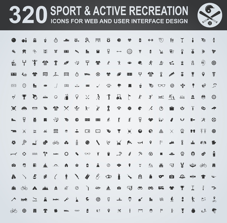 Sport and active recreation icons for webのイラスト素材
