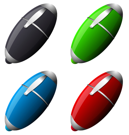 Colored pens vector set in eps 10のイラスト素材