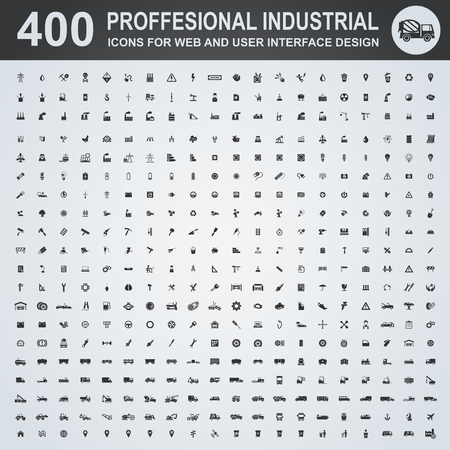 Professional industrial icons for web and user interface