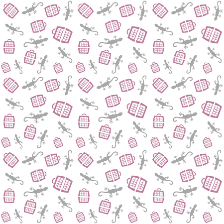 Animals pattern simple seamless vector pattern, vector backgroundのイラスト素材