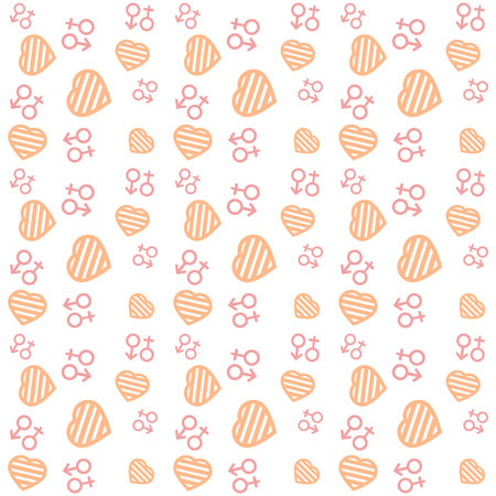 Abstract love simple seamless vector pattern, vector backgroundのイラスト素材