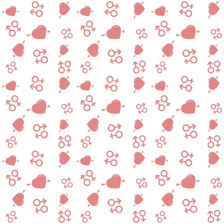 Wedding simple seamless vector pattern, vector backgroundのイラスト素材