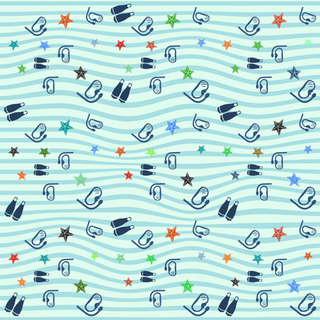 Diving pattern simple seamless vector pattern, vector background