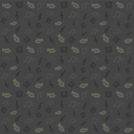 Music pattern simple seamless vector pattern, vector backgroundのイラスト素材